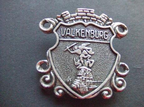 Valkenburg Limburg stadswapen grote zilverkleurige speld